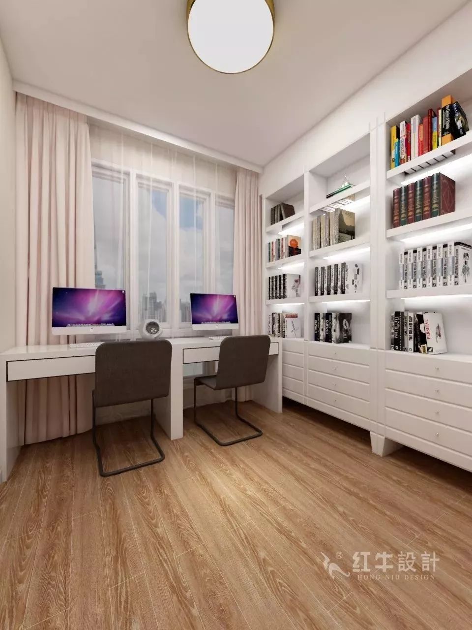 南京海赋尚城122㎡现代风格--打造高品质时尚家居10书房